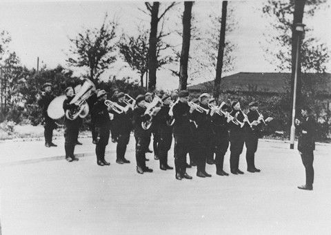The prisoners' orchestra in Buchenwald concentration camp
